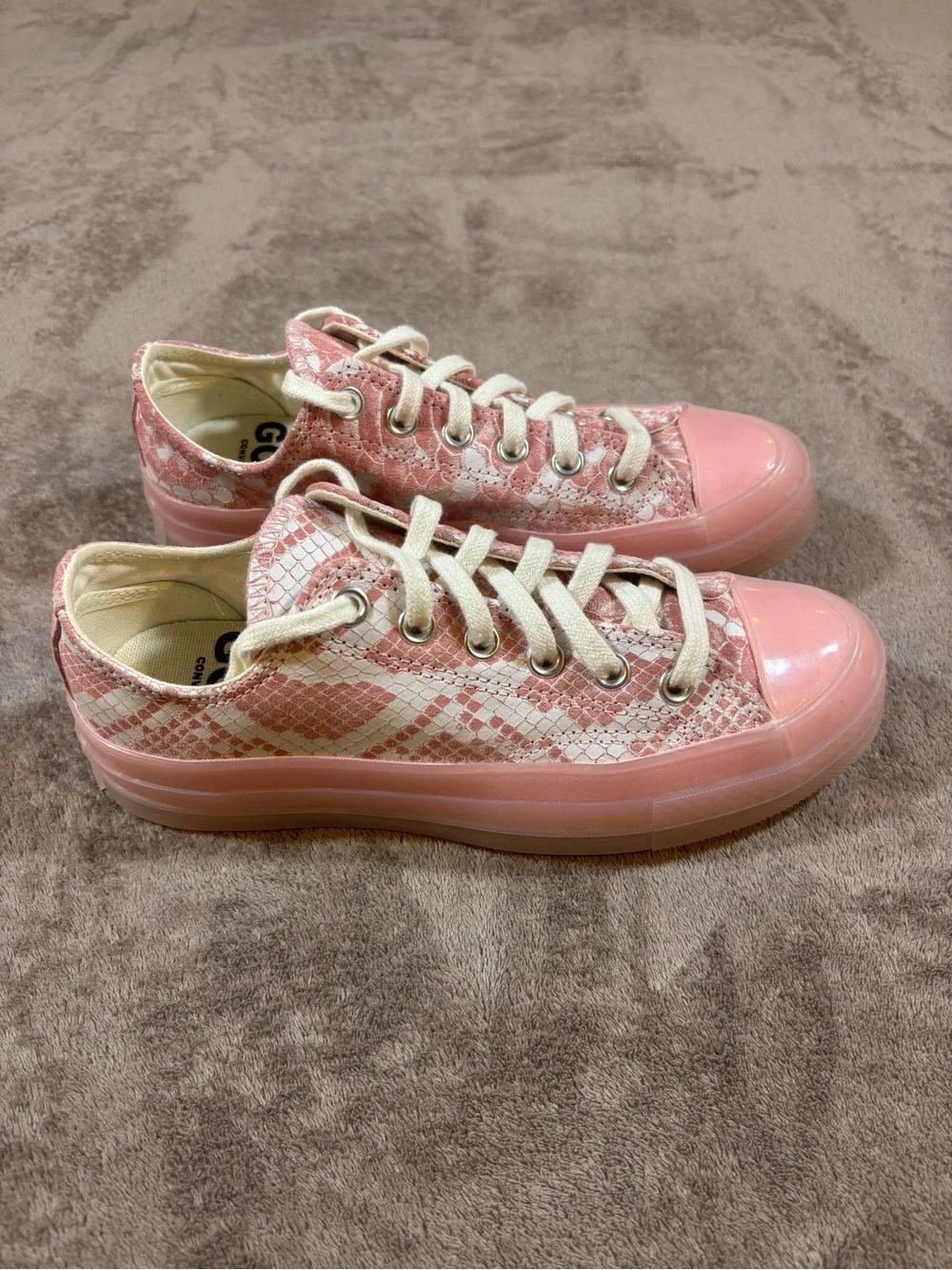 Converse x Golf Wang Chuck 70 Low Pink Python Sneakers Womens 7